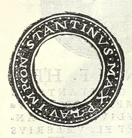 An illustration from Fasti et trivmphi Rom. a Romvlo rege vsqve ad Carolvm V. Caes. Aug., sive, Epitome regum, consulum, dictatorum, magistror. equitum, tribunorum militum consulari potestate, censorum, impp. & aliorum magistratuum Roman. cum orientalium tum occidentalium, ex antiquitatum monumentis maxima cum fide ac diligentia desumpta (1557)