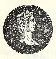 An illustration from Fasti et trivmphi Rom. a Romvlo rege vsqve ad Carolvm V. Caes. Aug., sive, Epitome regum, consulum, dictatorum, magistror. equitum, tribunorum militum consulari potestate, censorum, impp. & aliorum magistratuum Roman. cum orientalium tum occidentalium, ex antiquitatum monumentis maxima cum fide ac diligentia desumpta (1557)