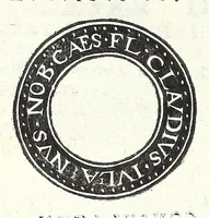 An illustration from Fasti et trivmphi Rom. a Romvlo rege vsqve ad Carolvm V. Caes. Aug., sive, Epitome regum, consulum, dictatorum, magistror. equitum, tribunorum militum consulari potestate, censorum, impp. & aliorum magistratuum Roman. cum orientalium tum occidentalium, ex antiquitatum monumentis maxima cum fide ac diligentia desumpta (1557)