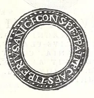An illustration from Fasti et trivmphi Rom. a Romvlo rege vsqve ad Carolvm V. Caes. Aug., sive, Epitome regum, consulum, dictatorum, magistror. equitum, tribunorum militum consulari potestate, censorum, impp. & aliorum magistratuum Roman. cum orientalium tum occidentalium, ex antiquitatum monumentis maxima cum fide ac diligentia desumpta (1557)