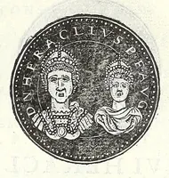 An illustration from Fasti et trivmphi Rom. a Romvlo rege vsqve ad Carolvm V. Caes. Aug., sive, Epitome regum, consulum, dictatorum, magistror. equitum, tribunorum militum consulari potestate, censorum, impp. & aliorum magistratuum Roman. cum orientalium tum occidentalium, ex antiquitatum monumentis maxima cum fide ac diligentia desumpta (1557)