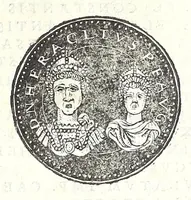 An illustration from Fasti et trivmphi Rom. a Romvlo rege vsqve ad Carolvm V. Caes. Aug., sive, Epitome regum, consulum, dictatorum, magistror. equitum, tribunorum militum consulari potestate, censorum, impp. & aliorum magistratuum Roman. cum orientalium tum occidentalium, ex antiquitatum monumentis maxima cum fide ac diligentia desumpta (1557)