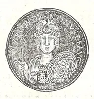 An illustration from Fasti et trivmphi Rom. a Romvlo rege vsqve ad Carolvm V. Caes. Aug., sive, Epitome regum, consulum, dictatorum, magistror. equitum, tribunorum militum consulari potestate, censorum, impp. & aliorum magistratuum Roman. cum orientalium tum occidentalium, ex antiquitatum monumentis maxima cum fide ac diligentia desumpta (1557)