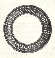 An illustration from Fasti et trivmphi Rom. a Romvlo rege vsqve ad Carolvm V. Caes. Aug., sive, Epitome regum, consulum, dictatorum, magistror. equitum, tribunorum militum consulari potestate, censorum, impp. & aliorum magistratuum Roman. cum orientalium tum occidentalium, ex antiquitatum monumentis maxima cum fide ac diligentia desumpta (1557)