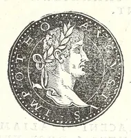 An illustration from Fasti et trivmphi Rom. a Romvlo rege vsqve ad Carolvm V. Caes. Aug., sive, Epitome regum, consulum, dictatorum, magistror. equitum, tribunorum militum consulari potestate, censorum, impp. & aliorum magistratuum Roman. cum orientalium tum occidentalium, ex antiquitatum monumentis maxima cum fide ac diligentia desumpta (1557)