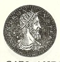 An illustration from Fasti et trivmphi Rom. a Romvlo rege vsqve ad Carolvm V. Caes. Aug., sive, Epitome regum, consulum, dictatorum, magistror. equitum, tribunorum militum consulari potestate, censorum, impp. & aliorum magistratuum Roman. cum orientalium tum occidentalium, ex antiquitatum monumentis maxima cum fide ac diligentia desumpta (1557)