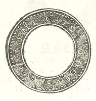 An illustration from Fasti et trivmphi Rom. a Romvlo rege vsqve ad Carolvm V. Caes. Aug., sive, Epitome regum, consulum, dictatorum, magistror. equitum, tribunorum militum consulari potestate, censorum, impp. & aliorum magistratuum Roman. cum orientalium tum occidentalium, ex antiquitatum monumentis maxima cum fide ac diligentia desumpta (1557)