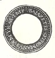 An illustration from Fasti et trivmphi Rom. a Romvlo rege vsqve ad Carolvm V. Caes. Aug., sive, Epitome regum, consulum, dictatorum, magistror. equitum, tribunorum militum consulari potestate, censorum, impp. & aliorum magistratuum Roman. cum orientalium tum occidentalium, ex antiquitatum monumentis maxima cum fide ac diligentia desumpta (1557)