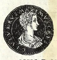 An illustration from Fasti et trivmphi Rom. a Romvlo rege vsqve ad Carolvm V. Caes. Aug., sive, Epitome regum, consulum, dictatorum, magistror. equitum, tribunorum militum consulari potestate, censorum, impp. & aliorum magistratuum Roman. cum orientalium tum occidentalium, ex antiquitatum monumentis maxima cum fide ac diligentia desumpta (1557)