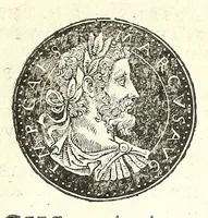 An illustration from Fasti et trivmphi Rom. a Romvlo rege vsqve ad Carolvm V. Caes. Aug., sive, Epitome regum, consulum, dictatorum, magistror. equitum, tribunorum militum consulari potestate, censorum, impp. & aliorum magistratuum Roman. cum orientalium tum occidentalium, ex antiquitatum monumentis maxima cum fide ac diligentia desumpta (1557)