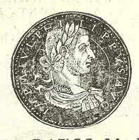 An illustration from Fasti et trivmphi Rom. a Romvlo rege vsqve ad Carolvm V. Caes. Aug., sive, Epitome regum, consulum, dictatorum, magistror. equitum, tribunorum militum consulari potestate, censorum, impp. & aliorum magistratuum Roman. cum orientalium tum occidentalium, ex antiquitatum monumentis maxima cum fide ac diligentia desumpta (1557)