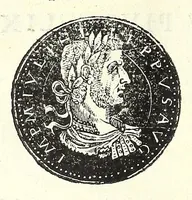 An illustration from Fasti et trivmphi Rom. a Romvlo rege vsqve ad Carolvm V. Caes. Aug., sive, Epitome regum, consulum, dictatorum, magistror. equitum, tribunorum militum consulari potestate, censorum, impp. & aliorum magistratuum Roman. cum orientalium tum occidentalium, ex antiquitatum monumentis maxima cum fide ac diligentia desumpta (1557)