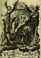 An illustration from Fasti Mariani cum illustrium diuorum imaginib. & elogijs prope DC. in singulos anni menses diésq SS. natales distributis (1630)