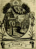 Picture 65 of 287 from Fasti Mariani cum illustrium diuorum imaginib. & elogijs prope DC. in singulos anni menses diésq SS. natales distributis (1630), leaf 136