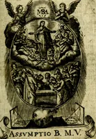 Picture 69 of 287 from Fasti Mariani cum illustrium diuorum imaginib. & elogijs prope DC. in singulos anni menses diésq SS. natales distributis (1630), leaf 144