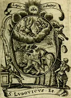 An illustration from Fasti Mariani cum illustrium diuorum imaginib. & elogijs prope DC. in singulos anni menses diésq SS. natales distributis (1630)