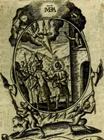 An illustration from Fasti Mariani cum illustrium diuorum imaginib. & elogijs prope DC. in singulos anni menses diésq SS. natales distributis (1630)