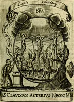 Picture 84 of 287 from Fasti Mariani cum illustrium diuorum imaginib. & elogijs prope DC. in singulos anni menses diésq SS. natales distributis (1630), leaf 174
