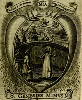 An illustration from Fasti Mariani cum illustrium diuorum imaginib. & elogijs prope DC. in singulos anni menses diésq SS. natales distributis (1630)