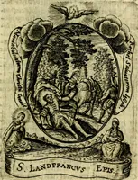 Picture 8 of 287 from Fasti Mariani cum illustrium diuorum imaginib. & elogijs prope DC. in singulos anni menses diésq SS. natales distributis (1630), leaf 20