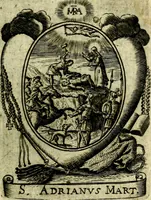Picture 108 of 287 from Fasti Mariani cum illustrium diuorum imaginib. & elogijs prope DC. in singulos anni menses diésq SS. natales distributis (1630), leaf 224