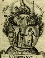 Picture 115 of 287 from Fasti Mariani cum illustrium diuorum imaginib. & elogijs prope DC. in singulos anni menses diésq SS. natales distributis (1630), leaf 238