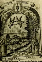 An illustration from Fasti Mariani cum illustrium diuorum imaginib. & elogijs prope DC. in singulos anni menses diésq SS. natales distributis (1630)