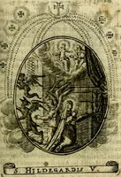 An illustration from Fasti Mariani cum illustrium diuorum imaginib. & elogijs prope DC. in singulos anni menses diésq SS. natales distributis (1630)