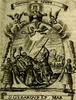 Picture 134 of 287 from Fasti Mariani cum illustrium diuorum imaginib. & elogijs prope DC. in singulos anni menses diésq SS. natales distributis (1630), leaf 276