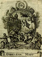 Picture 12 of 287 from Fasti Mariani cum illustrium diuorum imaginib. & elogijs prope DC. in singulos anni menses diésq SS. natales distributis (1630), leaf 28