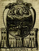 An illustration from Fasti Mariani cum illustrium diuorum imaginib. & elogijs prope DC. in singulos anni menses diésq SS. natales distributis (1630)