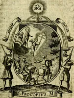 Picture 14 of 287 from Fasti Mariani cum illustrium diuorum imaginib. & elogijs prope DC. in singulos anni menses diésq SS. natales distributis (1630), leaf 32