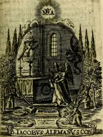 Picture 164 of 287 from Fasti Mariani cum illustrium diuorum imaginib. & elogijs prope DC. in singulos anni menses diésq SS. natales distributis (1630), leaf 338