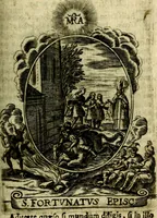 An illustration from Fasti Mariani cum illustrium diuorum imaginib. & elogijs prope DC. in singulos anni menses diésq SS. natales distributis (1630)