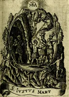Picture 173 of 287 from Fasti Mariani cum illustrium diuorum imaginib. & elogijs prope DC. in singulos anni menses diésq SS. natales distributis (1630), leaf 356