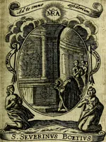 An illustration from Fasti Mariani cum illustrium diuorum imaginib. & elogijs prope DC. in singulos anni menses diésq SS. natales distributis (1630)