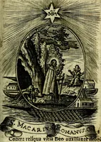 Picture 182 of 287 from Fasti Mariani cum illustrium diuorum imaginib. & elogijs prope DC. in singulos anni menses diésq SS. natales distributis (1630), leaf 374