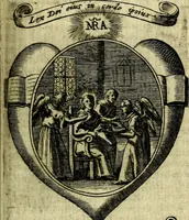 An illustration from Fasti Mariani cum illustrium diuorum imaginib. & elogijs prope DC. in singulos anni menses diésq SS. natales distributis (1630)