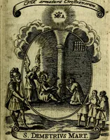 Picture 187 of 287 from Fasti Mariani cum illustrium diuorum imaginib. & elogijs prope DC. in singulos anni menses diésq SS. natales distributis (1630), leaf 384
