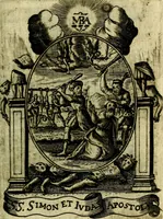 Picture 190 of 287 from Fasti Mariani cum illustrium diuorum imaginib. & elogijs prope DC. in singulos anni menses diésq SS. natales distributis (1630), leaf 390