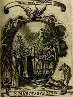 Picture 191 of 287 from Fasti Mariani cum illustrium diuorum imaginib. & elogijs prope DC. in singulos anni menses diésq SS. natales distributis (1630), leaf 392