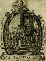 Picture 18 of 287 from Fasti Mariani cum illustrium diuorum imaginib. & elogijs prope DC. in singulos anni menses diésq SS. natales distributis (1630), leaf 40