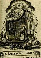 Picture 203 of 287 from Fasti Mariani cum illustrium diuorum imaginib. & elogijs prope DC. in singulos anni menses diésq SS. natales distributis (1630), leaf 418