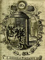 Picture 206 of 287 from Fasti Mariani cum illustrium diuorum imaginib. & elogijs prope DC. in singulos anni menses diésq SS. natales distributis (1630), leaf 424