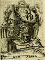 An illustration from Fasti Mariani cum illustrium diuorum imaginib. & elogijs prope DC. in singulos anni menses diésq SS. natales distributis (1630)