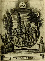 Picture 231 of 287 from Fasti Mariani cum illustrium diuorum imaginib. & elogijs prope DC. in singulos anni menses diésq SS. natales distributis (1630), leaf 474