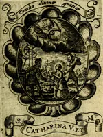 Picture 234 of 287 from Fasti Mariani cum illustrium diuorum imaginib. & elogijs prope DC. in singulos anni menses diésq SS. natales distributis (1630), leaf 480