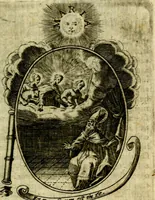 An illustration from Fasti Mariani cum illustrium diuorum imaginib. & elogijs prope DC. in singulos anni menses diésq SS. natales distributis (1630)