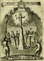 Picture 260 of 287 from Fasti Mariani cum illustrium diuorum imaginib. & elogijs prope DC. in singulos anni menses diésq SS. natales distributis (1630), leaf 534