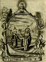 Picture 25 of 287 from Fasti Mariani cum illustrium diuorum imaginib. & elogijs prope DC. in singulos anni menses diésq SS. natales distributis (1630), leaf 54